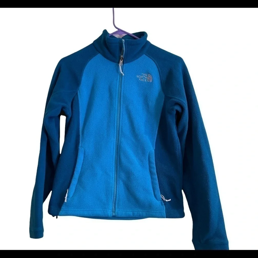 THE NORTH FACE Blue Fleece Full Zip Jacket Coat - Picture 3 of 5